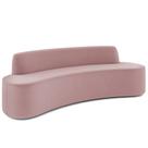 Sofá 3 Lugares Sala de Estar Cancún D02 Veludo Rosê 180 cm C-305 - Lyam Decor Sofá 3 Lugares Sala de Estar Cancún D02 Veludo Rosê 180 cm C-305 - Lyam Decor