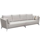 Sofá 3 Lugares Sala de Estar Living 230cm Pés Industrial Evan D06 Veludo Bege - Lyam Decor