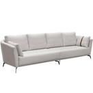 Sofá 3 Lugares Sala de Estar Living 230cm Pés Industrial Evan D06 Veludo Bege - Lyam Decor