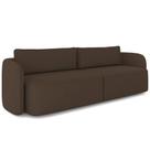 Sofá 3 Lugares Sala Living Orgânico 240cm Oregon K01 Veludo Marrom - Lyam Decor