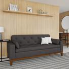 Sofá 3 Lugares Sparks Suede Cinza