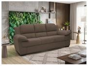 Sofá 3 Lugares Suede Carmel Linoforte Sofá 3 Lugares Suede Carmel Linoforte
