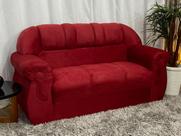 Sofá 3 Lugares Vermelho 608 Corsa