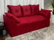 Sofá 3 Lugares Vermelho 608 Paris