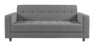 Sofá 3 lugares Verona 1,80m Suede Cinza - Ecotec Decor