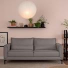 Sofá 3 Lugares Versatti Linho Cinza 210 cm Sofá 3 Lugares Versatti Linho Cinza 210 cm