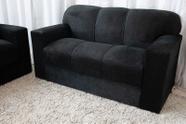 Sofá 3 Lugares Xaropinho Suede Preto