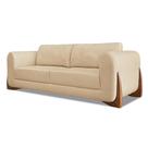 Sofá 3 Lugares Yves Linho Dourado 180 cm Sofá 3 Lugares Yves Linho Dourado 180 cm