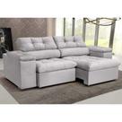 Sofá 3L 2,2m Retr/Recl Veludo OLM Vancouver - Pérola