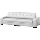 Sofá 4 Lugares 280cm Milano Couro Branco Fosco - Gran Belo