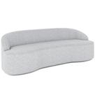 Sofá 4 Lugares Curvo Sala de Estar Living Lótus D02 Linho Cinza 260 cm D-315 - Lyam Decor