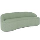 Sofá 4 Lugares Curvo Sala de Estar Living Lótus D02 Linho Verde 230 cm D-477 - Lyam Decor