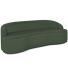 Sofá 4 Lugares Curvo Sala de Estar Living Lótus D02 material sintético Verde 230 cm B-89 - Lyam