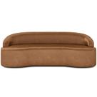 Sofá 4 Lugares Curvo Sala de Estar Living Lótus D02 material sintético Whisky 230 cm B-90 - Lyam Decor Sofá 4 Lugares Curvo Sala de Estar Living Lótus D02 material sintético Whisky 230 cm B-90 - Lyam Decor