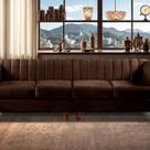 Sofá 4 Lugares Decoração Retrô Clássico Realeza Chesterfield