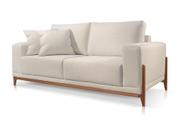 Sofá 4 Lugares Fixo Living Paris Linho OffWhite 2,50m MK