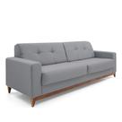 Sofá 4 Lugares Herval Safira Linho Cinza, 240 cm