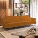 Sofá 4 Lugares Living 274cm Pé Ferro Romeu Bouclê K01 - D'rossi Caramelo