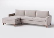 Sofá 4 Lugares Living Fixo Viena com Chaise 2,70m em Linho