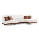 Sofá 4 Lugares Luxo Modulado Linho Off White 2,60m
