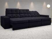 Sofá 4 Lugares Net Jobim Assento Retrátil e Reclinável Preto 2,30m (L)