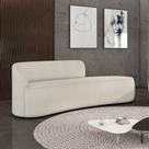 Sofá 4 Lugares Orgânico 220 cm Morgan Bouclê Off White