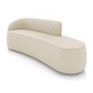 Sofá 4 Lugares Orgânico 220 Cm Morgan Suede Bege D03 - D'rossi
