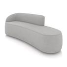 Sofá 4 Lugares Orgânico 220 Cm Morgan Suede Cinza D03 - D'rossi