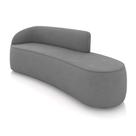 Sofá 4 Lugares Orgânico 220 Cm Morgan Suede Grafite D03 - D'rossi Sofá 4 Lugares Orgânico 220 Cm Morgan Suede Grafite D03 - D'rossi