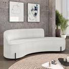 Sofá 4 Lugares Orgânico 220cm Pé Ferro Preto Morgan Bouclê Cinza Sofá 4 Lugares Orgânico 220cm Pé Ferro Preto Morgan Bouclê Cinza