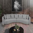 Sofa 4 Lugares Organico Amendoa 2323 250cm Cinza Gelo