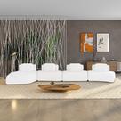 Sofá 4 Lugares Orgânico com Chaise e 3 Módulos Berlim Bouclê Off K01 - D Rossi