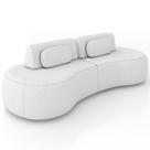 Sofá 4 Lugares Orgânico Para Sala Living 280cm Vasti M03 Bouclê Cru - Lyam Decor