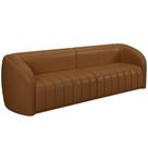 Sofá 4 Lugares Para Sala 292cm Lazio M03 material sintético Whisky - Lyam Decor