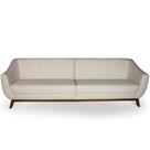 Sofá 4 Lugares Para Sala de Estar Atenas 300 cm D02 Linho Bege B-443 - Lyam Decor