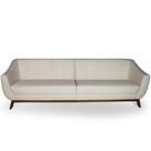 Sofá 4 Lugares Para Sala de Estar Atenas 300 cm D02 Linho Bege C-443 - Lyam Decor