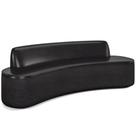 Sofá 4 Lugares para Sala de Estar Living 260cm Koane D06 Sintético Preto - Mpozenato