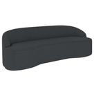 Sofá 4 Lugares para Sala de Estar Living 260cm Theo D06 Bouclê Cinza Escuro - Mpozenato