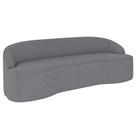 Sofá 4 Lugares para Sala de Estar Living 260cm Theo D06 Bouclê Cinza - Mpozenato