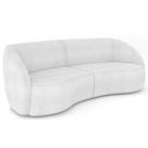 Sofá 4 Lugares Para Sala Living Orgânico 240cm Eron M03 Bouclê Branco - Lyam Decor