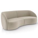 Sofá 4 Lugares Para Sala Living Orgânico 288cm Eron M03 Veludo Bege - Lyam
