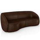 Sofá 4 Lugares Para Sala Living Orgânico 318cm Eron M03 material sintético Marrom- Lyam Decor