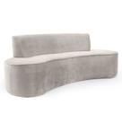 Sofá 4 Lugares Porto D07 230cm para Sala Living Veludo Creme - D'Rossi