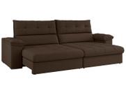 Sofá 4 Lugares Reclinável Suede Veludo Everest Flexforma Estofados