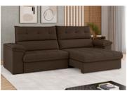 Sofá 4 Lugares Reclinável Suede Veludo Everest Flexforma Estofados