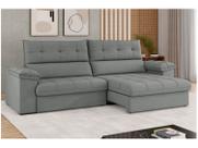 Sofá 4 Lugares Reclinável Suede Veludo Everest Flexforma Estofados