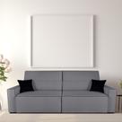 Sofa 4 Lugares Retratil E Reclinavel 250Cm Em Linho Romano Sofa 4 Lugares Retratil E Reclinavel 250Cm Em Linho Romano