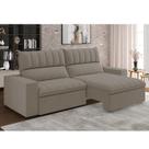 Sofá 4 Lugares Retrátil e Reclinável 250cm New Mali Bege