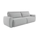 Sofá 4 Lugares Retrátil e Reclinável City Linho Cinza Claro 240 cm