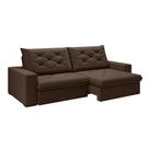 Sofá 4 Lugares Retrátil e Reclinável Flexforma Premier Veludo Tabaco 250 cm